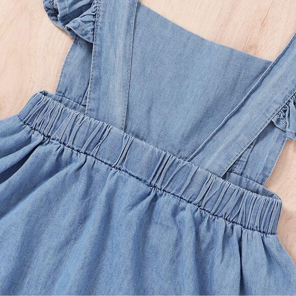 Beautiful Jean Ruffle Sleeve Dress - Picture 4 of 4